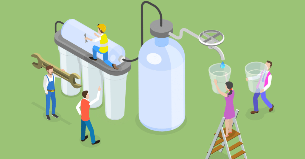 water softener piping