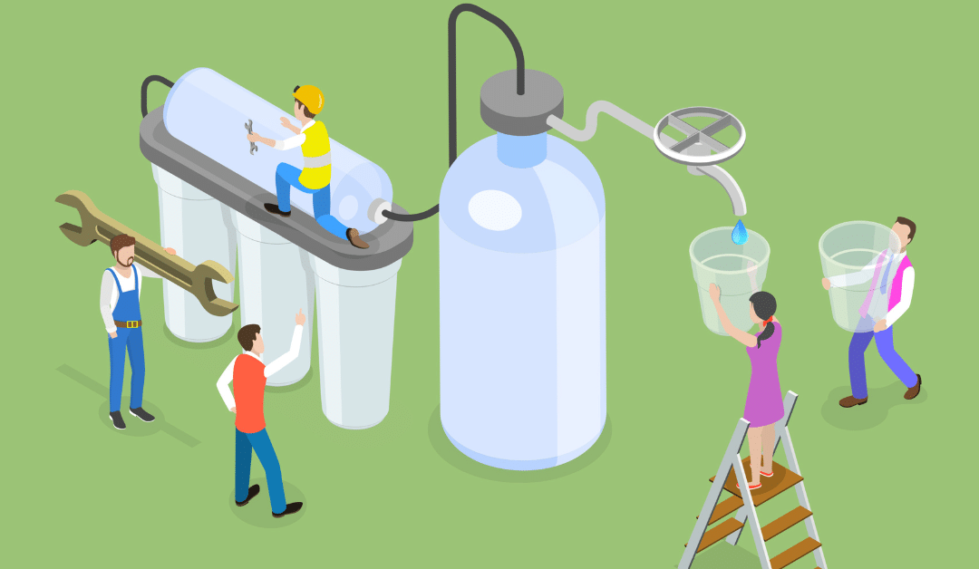 water softener piping
